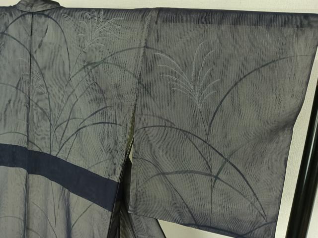 平和屋着物▽訪問着 無双 紗袷 紗×紗 手描き 薄文 正絹 逸品 AABJ6033jh