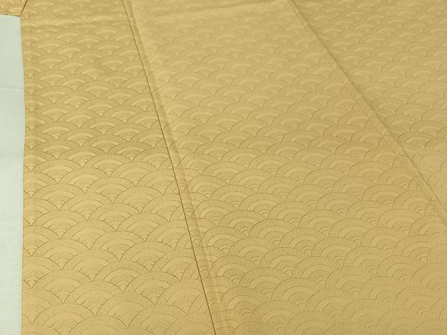 平和屋着物▽色無地 単衣 青海波地紋 砥粉色 洗える着物 AABJ6042jh