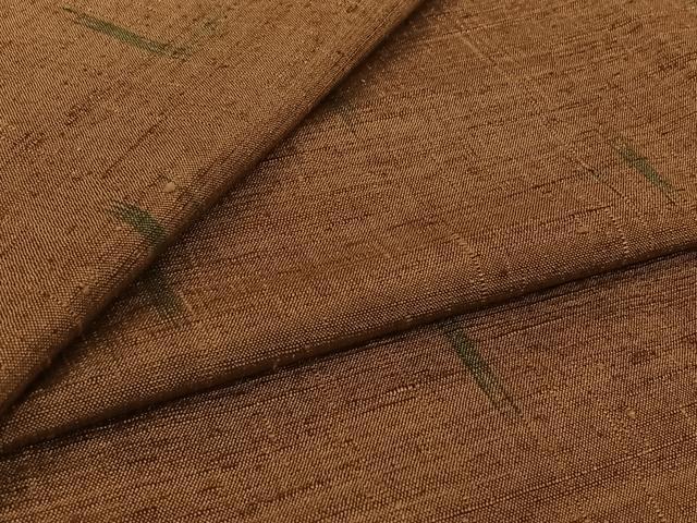 平和屋着物▽上質な紬 単衣 幾何学文様 正絹 逸品 AABJ6058jh