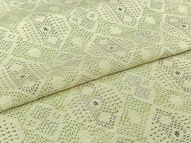 平和屋着物▽上質な紬 単衣 幾何学文様 正絹 逸品 AABJ6059jh