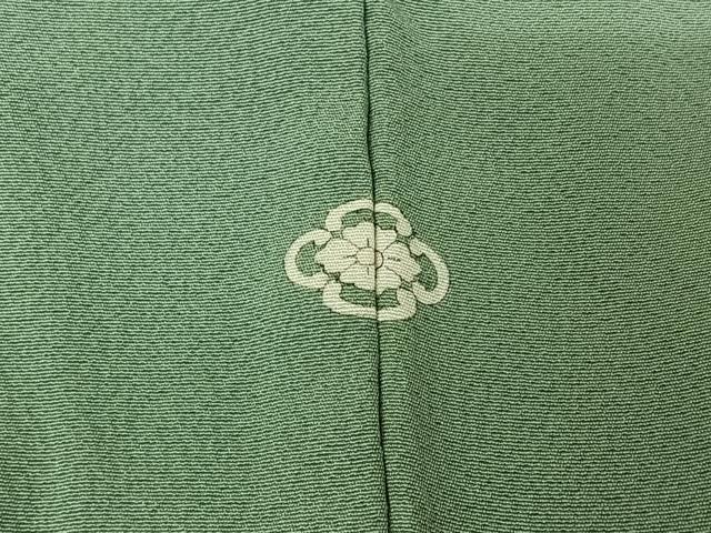 平和屋着物▽上質な色無地 単衣 錆青磁色 正絹 逸品 AABJ6071jh