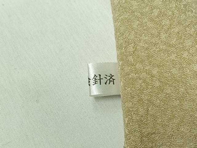 平和屋着物▽上質な色無地 単衣 紋意匠 蒸栗色 正絹 逸品 未使用 AABJ6072jh