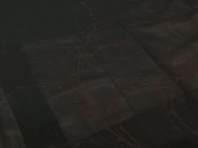 平和屋着物▽羽織 スリーシーズン 春夏秋 塵除け 草葉文 正絹 逸品 AABJ6081jh