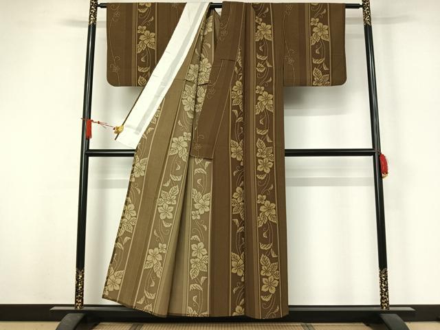 平和屋着物▽小紋 単衣 花間道 洗える着物 AABJ6090jh