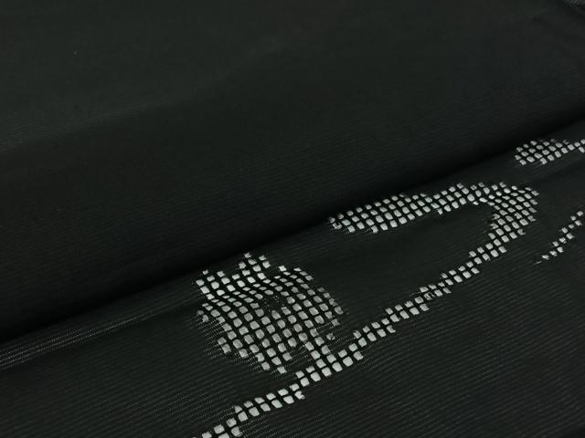 平和屋着物▽羽織 スリーシーズン 春夏秋 塵除け 流水花文 黒地 正絹 逸品 未使用 AABJ6093jh