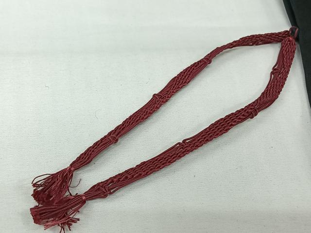 平和屋着物▽羽織 スリーシーズン 春夏秋 塵除け 草葉文 黒地 正絹 逸品 AABJ6101jh