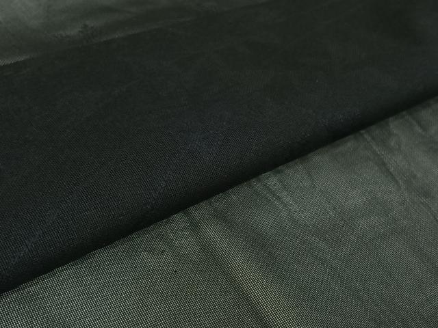 平和屋着物▽羽織 スリーシーズン 春夏秋 塵除け 草花文 黒地 正絹 逸品 未使用 AABJ6103jh