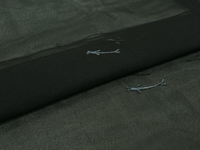 平和屋着物▽羽織 スリーシーズン 春夏秋 塵除け 刺繍 流水文 魚 黒地 正絹 逸品 AABJ6105jh