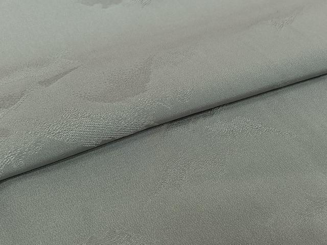 平和屋着物▽上質な色無地 単衣 霞地紋 桔梗鼠色 正絹 逸品 AABJ6114jh