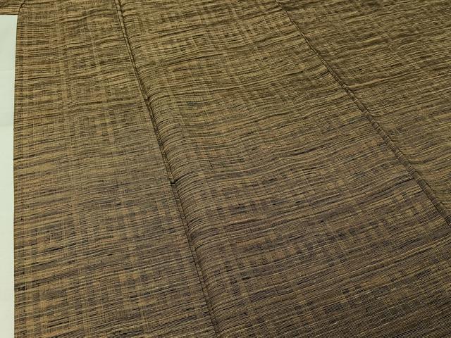 平和屋着物▽上質な紬 単衣 幾何学文様 正絹 逸品 AABJ6117jh