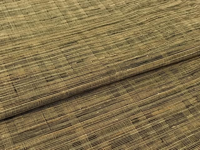平和屋着物▽上質な紬 単衣 幾何学文様 正絹 逸品 AABJ6117jh