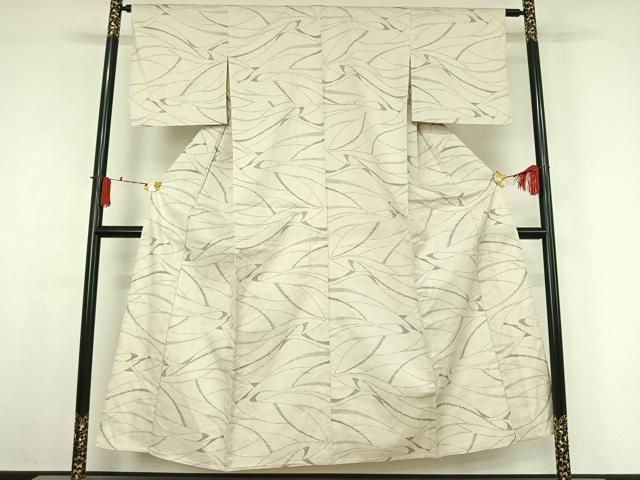 平和屋着物▽上質な紬 単衣 霞文 正絹 逸品 AABJ6119jh