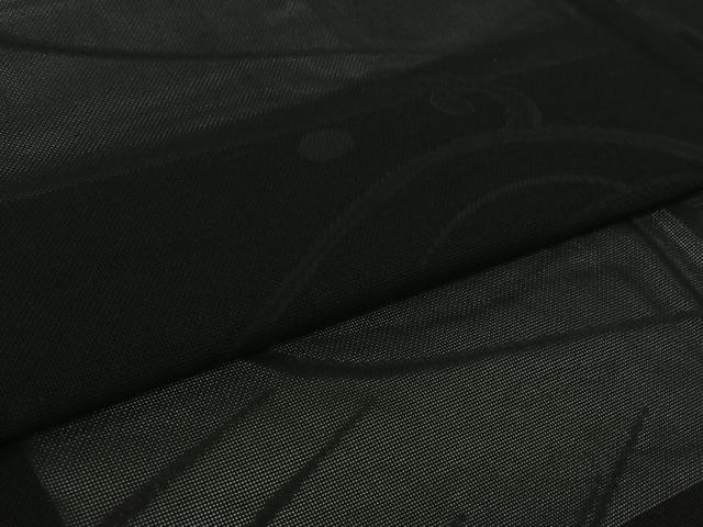 平和屋着物▽羽織 スリーシーズン 春夏秋 塵除け 立波文 黒地 正絹 逸品 AABJ6128jh