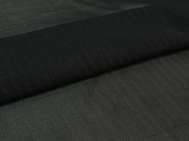 平和屋着物▽羽織 スリーシーズン 春夏秋 塵除け 縞 黒地 正絹 逸品 AABJ6129jh