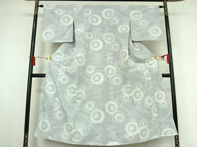 平和屋着物▽小紋 無双 絽袷 番傘 洗える着物 AABJ6130jh