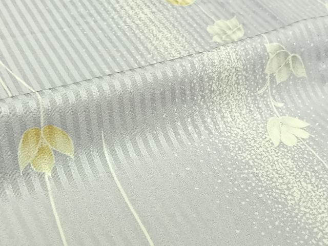 平和屋着物▽上質な小紋 単衣 草花文 正絹 逸品 AABJ6134jh