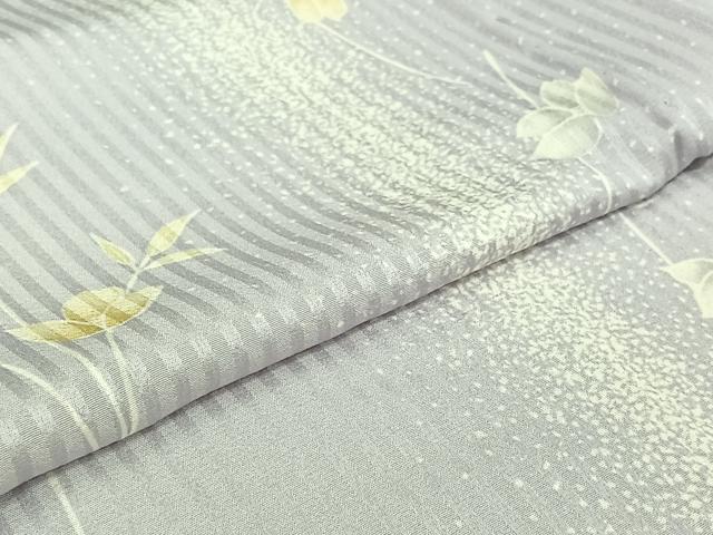 平和屋着物▽上質な小紋 単衣 草花文 正絹 逸品 AABJ6134jh