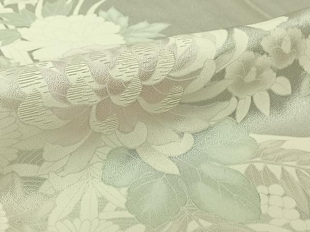 平和屋着物▽訪問着 単衣 熨斗花文 正絹 逸品 AABJ6163jh
