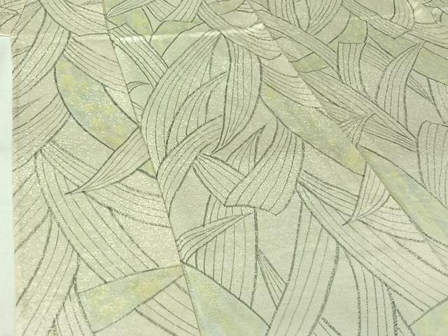 平和屋着物▽上質な小紋 単衣 手描き 草葉文 正絹 逸品 AABJ6166jh