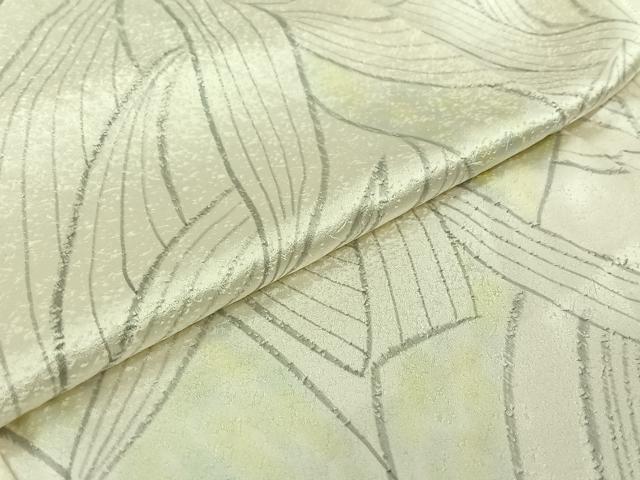 平和屋着物▽上質な小紋 単衣 手描き 草葉文 正絹 逸品 AABJ6166jh