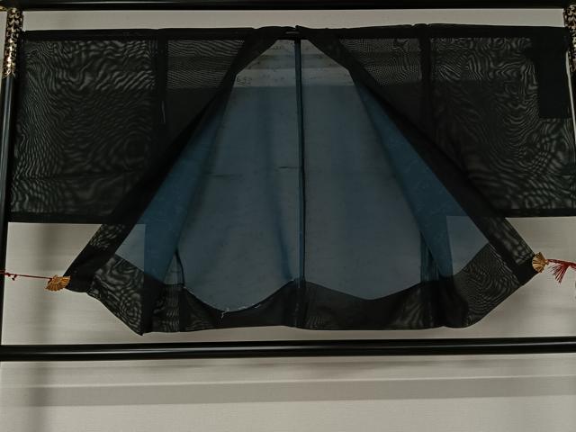 平和屋着物▽羽織 スリーシーズン 春夏秋 塵除け 草花文 黒地 仮絵羽 正絹 逸品 未使用 AABJ6184jh
