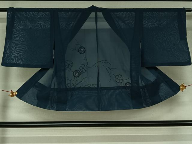 平和屋着物▽羽織 スリーシーズン 春夏秋 塵除け 総刺繍 草花文 正絹 逸品 AABJ6186jh