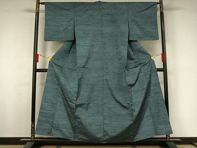 平和屋着物▽上質な紬 単衣 霞文 正絹 逸品 AABJ6188jh