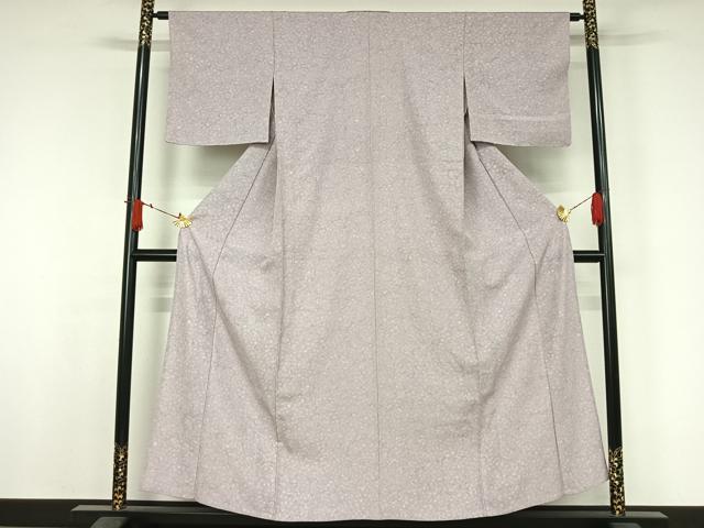 平和屋着物▽上質な小紋 単衣 霞文 正絹 逸品 AABJ6190jh