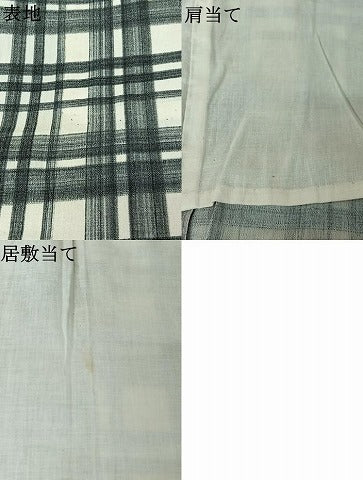 平和屋着物▽訪問着 単衣 格子 AABJ6192jh