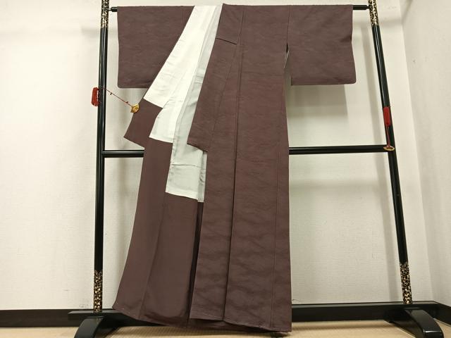 平和屋着物●上質な小紋 立波地紋 暈し染め 正絹 逸品 AABJ6201ph