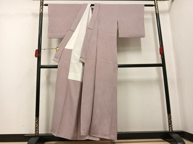 平和屋着物●無地絵羽訪問着 樹林地紋 枯野色 正絹 逸品 AABJ6202ph