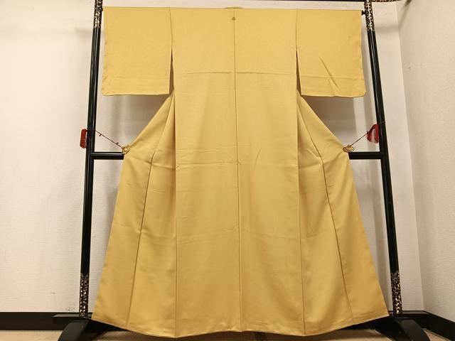 平和屋着物●上質な色無地 蒸栗色 正絹 逸品 未使用 AABJ6208ph