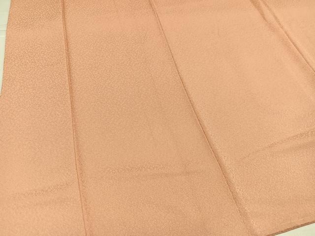 平和屋着物●上質な色無地 洒落柿色 正絹 逸品 未使用 AABJ6216ph