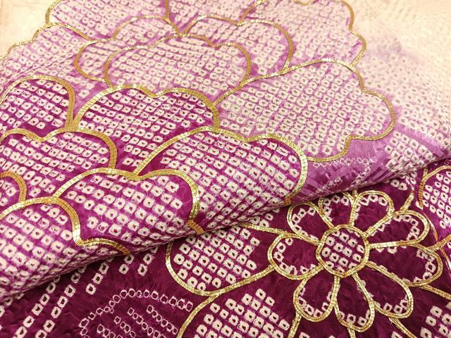 平和屋着物●豪華振袖 駒刺繍 絞り 花尽くし 正絹 逸品 AABJ6222ph