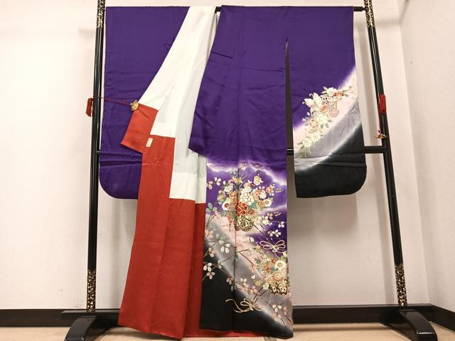 平和屋着物●豪華振袖 花車文 正絹 逸品 AABJ6230ph