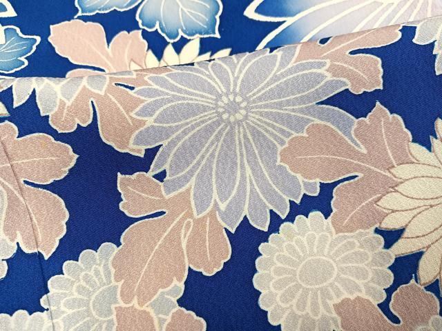 平和屋着物●豪華振袖 型染め 草花文 暈し染め 正絹 逸品 AABJ6231ph