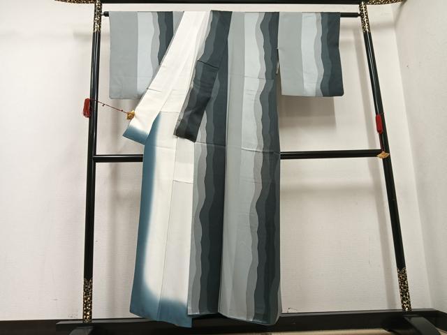 平和屋着物●上質な小紋 間道 正絹 逸品 AABJ6236ph