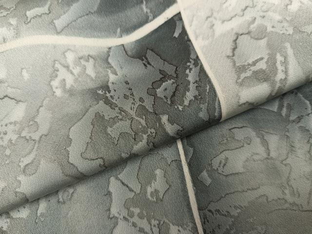 平和屋着物●染色作家 斉藤三才 小紋 瓦文 正絹 逸品 未使用 AABJ6239ph