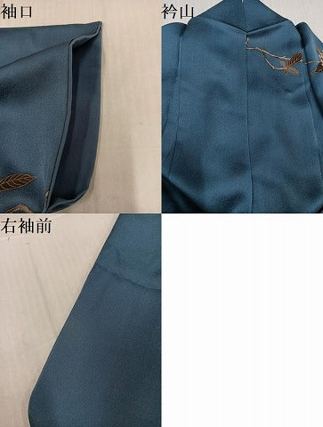 平和屋着物●染色作家 草野一騎 訪問着 紫陽花 暈し染め 金彩 正絹 逸品 AABJ6247ph