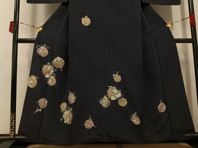 平和屋着物●訪問着 草花文 金彩 正絹 逸品 AABJ6251ph