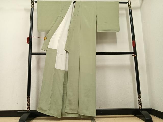 平和屋着物●上質な色無地 利休茶色 正絹 逸品 AABJ6259ph