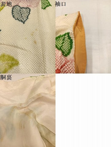 平和屋着物●豪華振袖 総絞り 草花文 正絹 逸品 AABJ6263ph