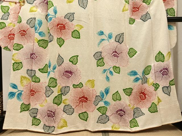 平和屋着物●豪華振袖 総絞り 草花文 正絹 逸品 AABJ6263ph