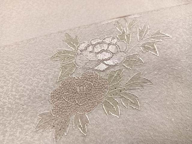平和屋着物●訪問着 中国三大刺繍 スワトウ刺繍 汕頭刺繍 相良刺繍 花鼓文 正絹 逸品 AABJ6266ph