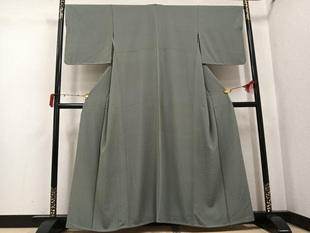平和屋着物●上質な色無地 岩井茶色 正絹 逸品 未使用 AABJ6273ph