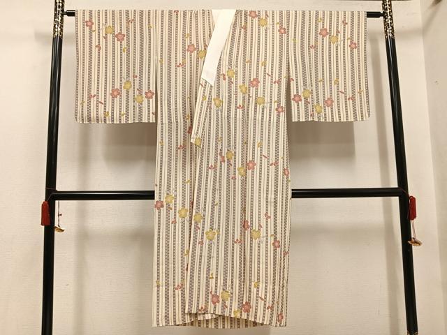 平和屋着物●長襦袢 袷 桜 梅 正絹 逸品 未使用 AABJ6289ph