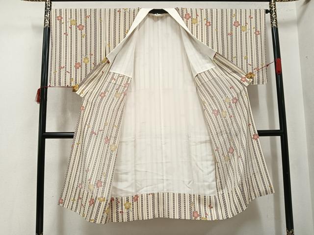 平和屋着物●長襦袢 袷 桜 梅 正絹 逸品 未使用 AABJ6289ph