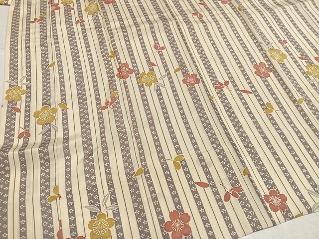 平和屋着物●長襦袢 袷 桜 梅 正絹 逸品 未使用 AABJ6289ph