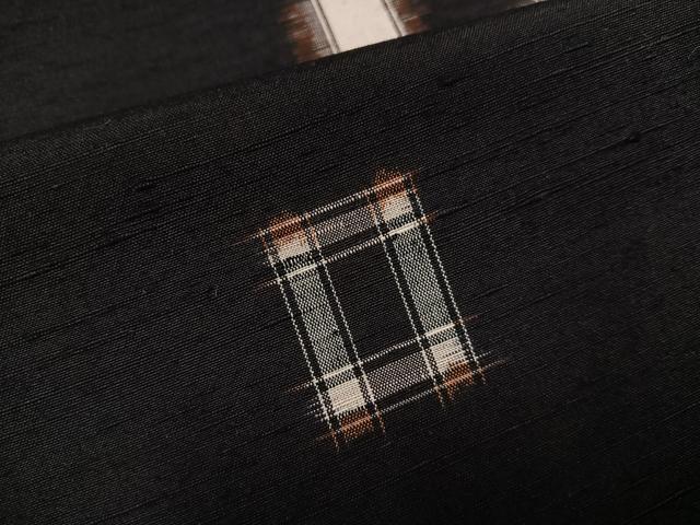 平和屋着物●上質な紬 琉球絣文様 胴抜き仕立て 正絹 逸品 AABJ6290ph