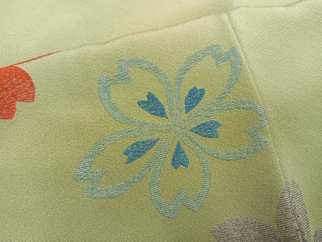 平和屋着物●豪華振袖 総刺繍 舞桜文 正絹 逸品 AABJ6304ph
